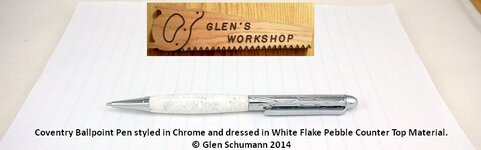 IMGP5583 GlensWorkshop Etsy ballpoint pen chrome white flake pebble counter top material.jpg