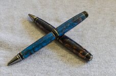Copper & lighter Blue cigar pen May 2014-1.jpg