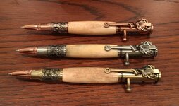 W's trio of antler pens - Dec 2015.jpg