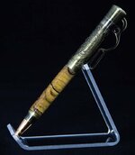 Handmade Spalted Pecan American Pride Lever Action Pen Antique Brass.jpg