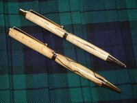 Spalted Maple - Gold Slim Pen and Pencil.jpg