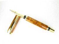 200 Baron Rollerball Pen, Ti. G, Golden Amboyna for Ted Robinson.jpg