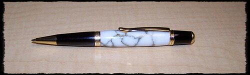 sierra Tru-Stone White-Gold Matrix Pen Blank-2-28-10.jpg