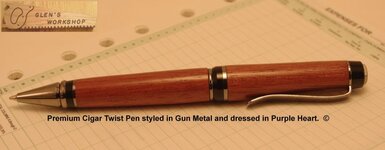IMGP2071 Etsy Handmade Cigar Pen Gun Metal Purple Heart.jpg