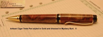IMGP2095 Etsy Handmade Artisan Cigar Pen Gold Mystery Burl.jpg