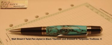 IMGP2107 Etsy Handmade Wall Street II Twist Pen Black Titanium Turquoise TruStone.jpg