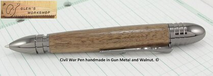 IMGP4095 Etsy Civil War Bullet Pen handmade Gun Metal Walnut 1000.jpg