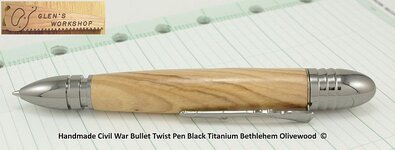 IMGP4344 Etsy handmade civil war bullet twist pen black titanium bethlehem olivewood 800.jpg