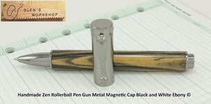 IMGP4386 Etsy handmade zen rollerbal pen magnetic cap gun metal black and white ebony 800.jpg