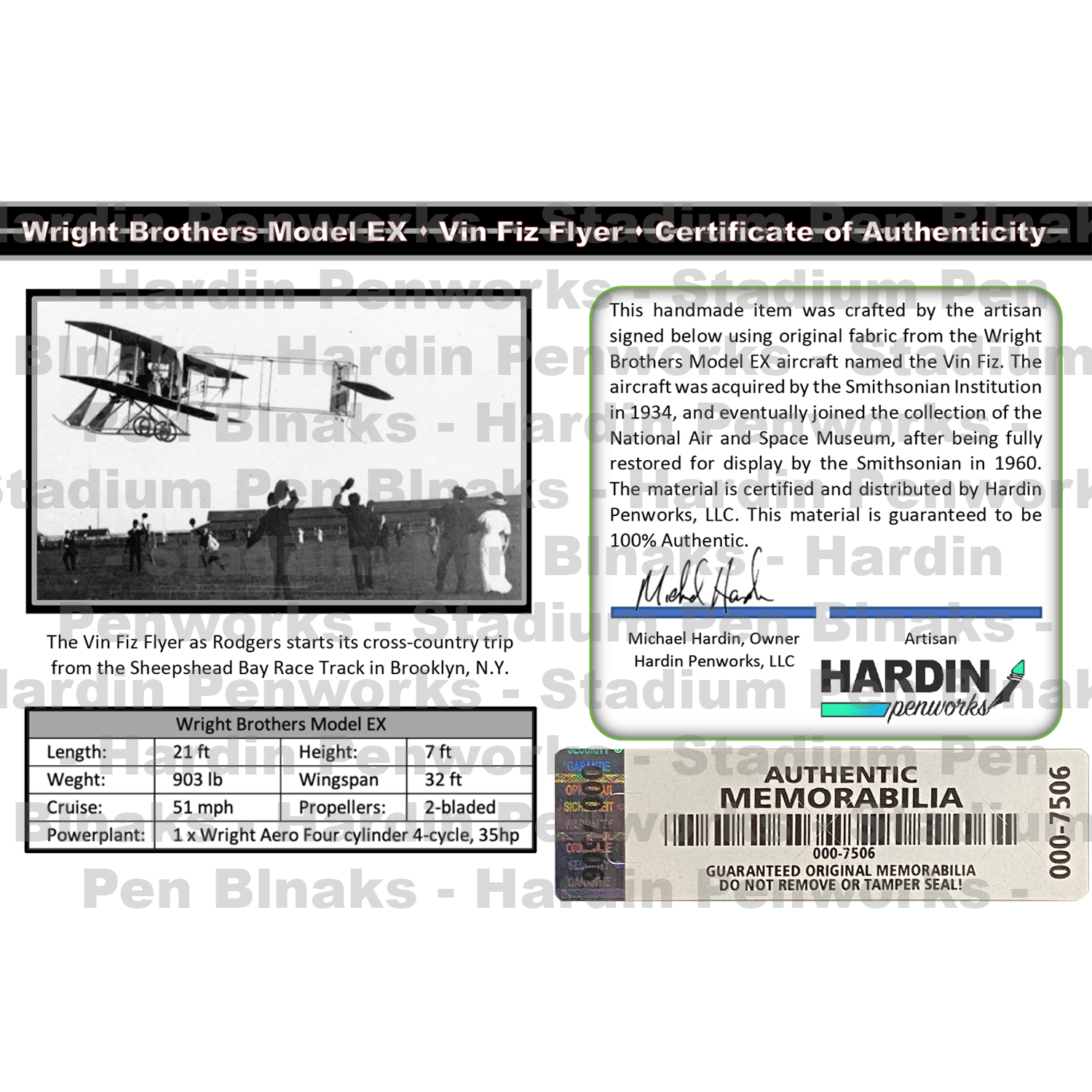 COA Back - Wright Brothers - Vin Fiz Flyer.png