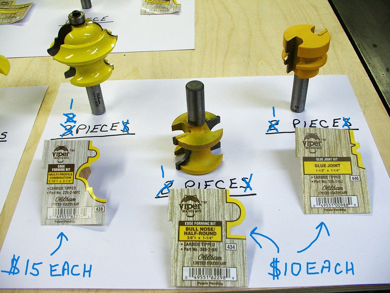 Large router bits #2.JPG with prices.JPG price change.JPG newest prices.JPG