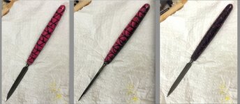Pink & Black letter opener - Feb 7, 2015.jpg