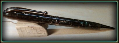 Black Titanium Comfort Pen & Black Peacock Inlace Acrylester 2.jpg