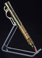 Handmade American Pride Lever Action Pen Spalted Pecan Antique Brass.jpg