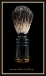 Gold Gillette Razor, Brush & Stand in SMA Black,Gold,Silver Swirl  v6(F+).jpg