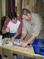 Chris pointing out transmission assy.jpg