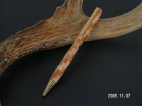 Slimline Cobalt  Gold Twist Pen - Persimmon and Sycamore.jpg
