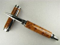188 Baron RP Pen, Bk. Ti., Thuya Burl (Medium).jpg