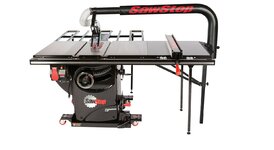 Professional 3HP Sawstop Table Saw w mobile base - folding outfeed table and dust collection s...jpg