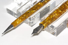 Yellow marble pen and pencil -3.jpg
