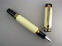 197 Cambridge RB Pen, Sterling & Bk. Ti., Alternate Ivory (Medium).jpg