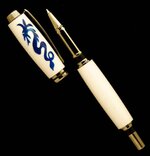 Blue Dragon on Titanium Navigator Rollerball_1.jpg