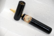 Pens - 2-7-11 Ebony Cigar Traditional Roller Ball Cap Off.jpg