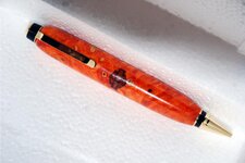 Pens - 1-24-11 Buckeye Burl Orange One Piece Cigar.jpg