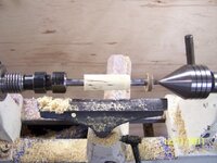 Arizona Wood on Lathe.JPG