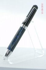 Chrome Chicago ballpoint - Blue Koga.jpg
