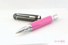 Chicago rollerball - Chrome - Hot pink acrylic 2.jpg