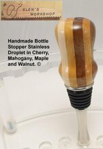 IMGP2218 Etsy Handmade Bottle Stopper Stainless Droplet Cherry Mahogany Maple Walnut 800.jpg