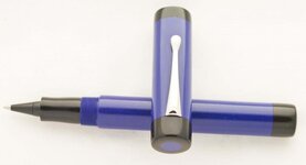 Custom Blue and Black Ebonite Rollerball _3.jpg