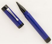 Custom Blue and Black Ebonite Rollerball _7.jpg