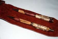 Pens - 1-21-13 Custom Order BV Vineyard Cork over Purpleheart and White Oak 2.jpg