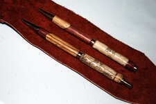 Pens - 1-21-13 Custom Order BV Vineyard Cork over Purpleheart and White Oak 4.jpg