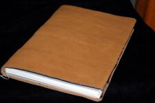 Leather - 4-21-13 Brown white pages sewn glued spine 1.jpg