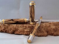 Spalted Hackberry Majestic Fountain Pen & Letter opener1.jpg
