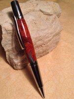 Amboyna Burl with Padauk-Aluminum-Turquoise accents.JPG