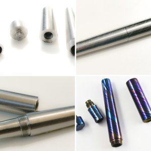 Mokume Titanium Zirconium Laminate Damascus Pens