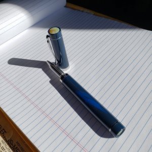 Stainless and blue
