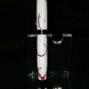 White with Red Ribbon