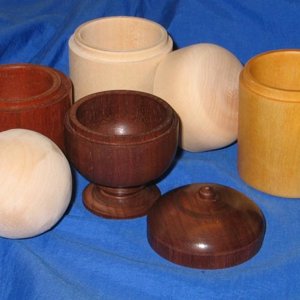 A collection of lidded boxes
