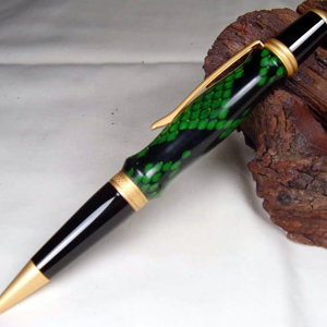 Green dyed Python