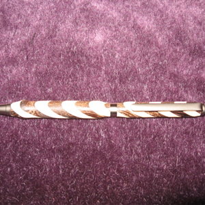 Segmented pen of Ebony and Holly