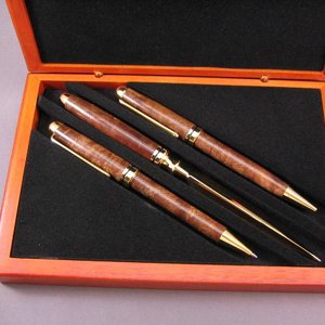 3 piece Designer set with Walnut Burl