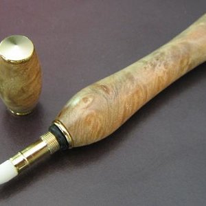 Perfume "pen" with maple burl