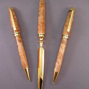 3 piece Designer Set in Maple Burl