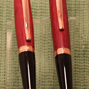 Purpleheart Wallstreet II pen & pencil set