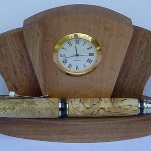 spalted tamarind & birdeye clock